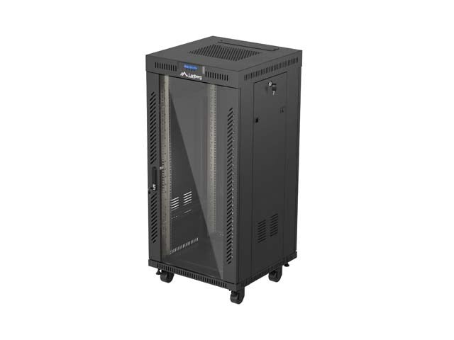 Lanberg FF01-6624-12BL rack cabinet 24U Freestanding rack Black