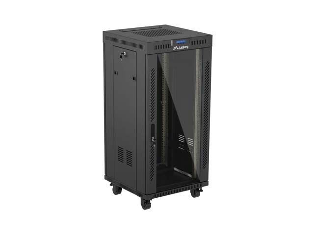 Lanberg FF01-6624-12BL rack cabinet 24U Freestanding rack Black
