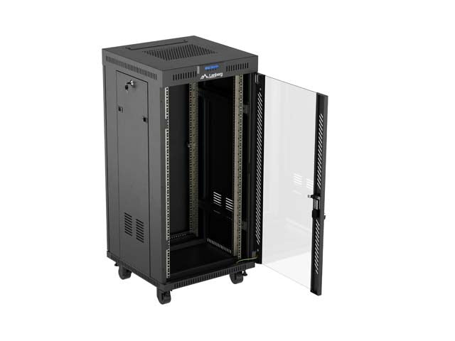 Lanberg FF01-6624-12BL rack cabinet 24U Freestanding rack Black