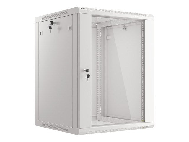 Lanberg rack cabinet 19" wall-mount 15U / 600x600 for self-assembly (flat pack), grey
