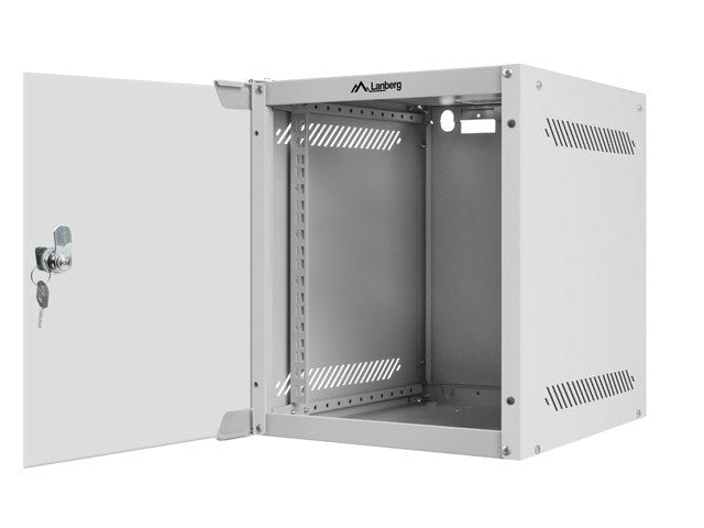 Lanberg rack cabinet 10" wall-mount 6U / 280x310 for self-assembly (flat pack), grey