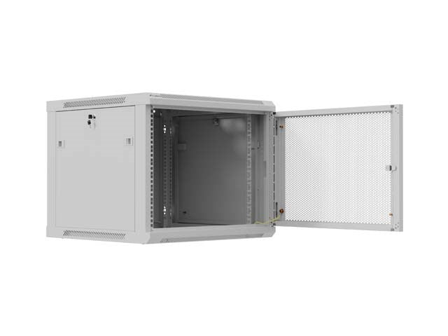 Wall-mounted rack cabinet 19" 9U 600x600 grey perforated door Lanberg (flat pack)