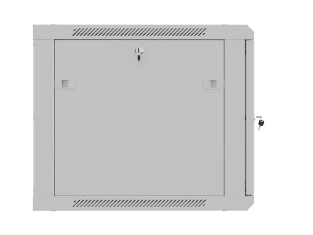 Wall-mounted rack cabinet 19" 9U 600x600 grey perforated door Lanberg (flat pack)