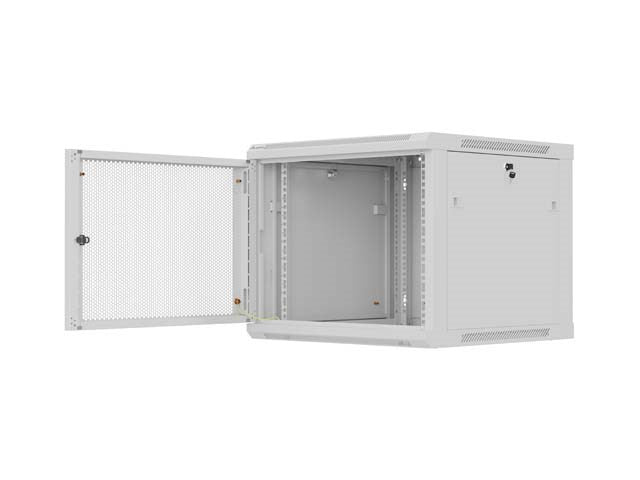 Wall-mounted rack cabinet 19" 9U 600x600 grey perforated door Lanberg (flat pack)