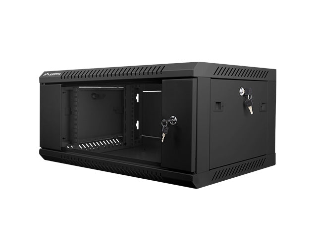 Lanberg rack cabinet 19" wall-mount 4U / 600x450 for self-assembly (flat pack), black