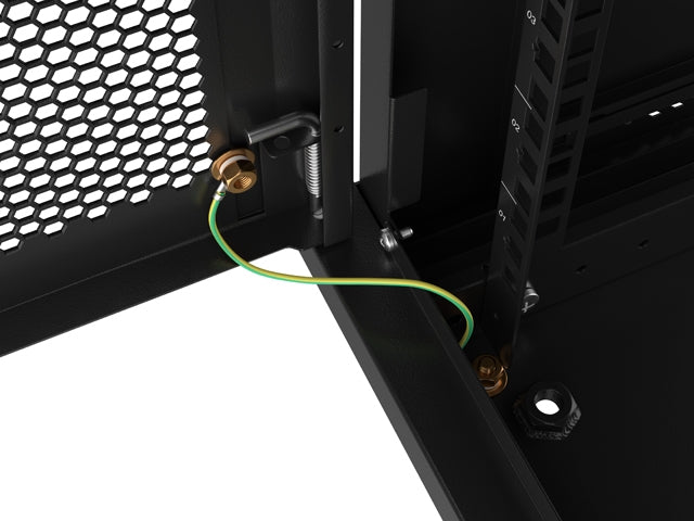 Lanberg rack cabinet 19" wall-mount 4U/600x450 with perforated door black (flat pack)