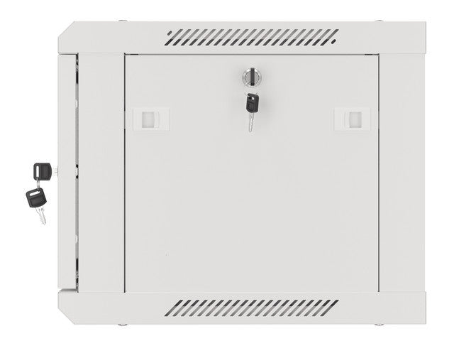 Lanberg rack cabinet 19" wall-mount 6U/600x450 for self-assembly with metal door grey (flat pack)