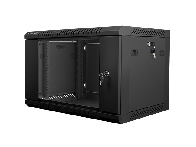 Lanberg rack cabinet 19" wall-mount 6U / 600x450 for self-assembly (flat pack), black