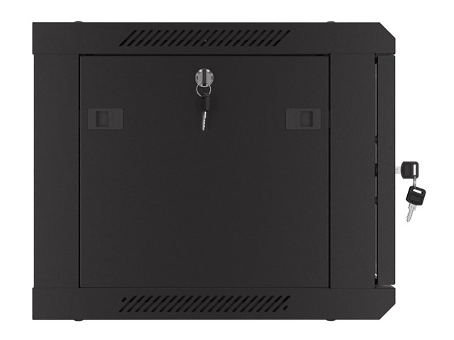 Lanberg rack cabinet 19" wall-mount 6U/600x450 with perforated door black (flat pack)