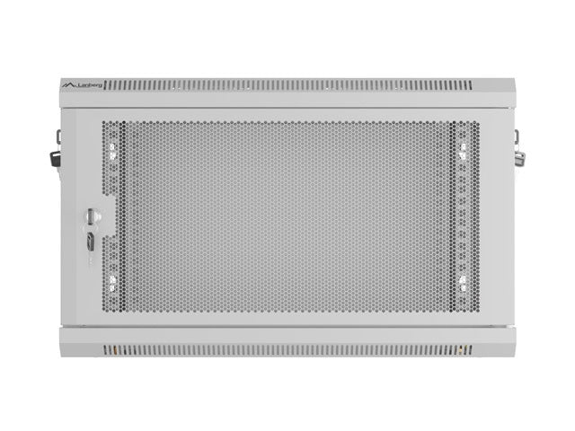 Lanberg rack cabinet 19" wall-mount 6U/600x450 with perforated door grey (flat pack)