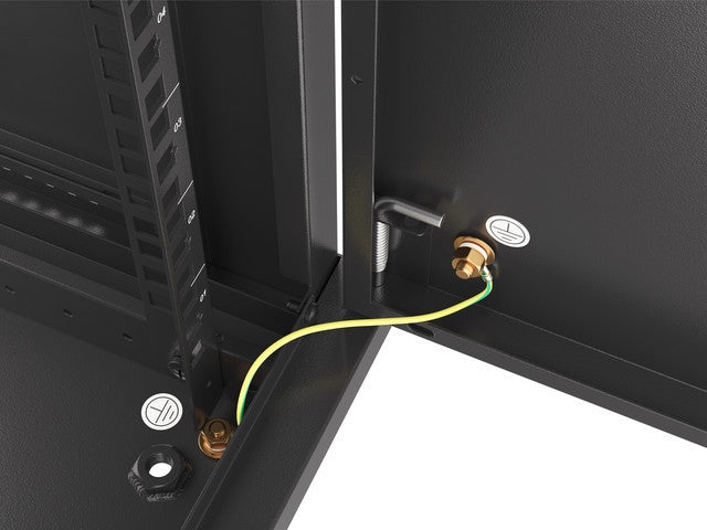 Lanberg rack cabinet 19" wall-mount 9U/600x450 for self-assembly with metal door  black (flat pack)