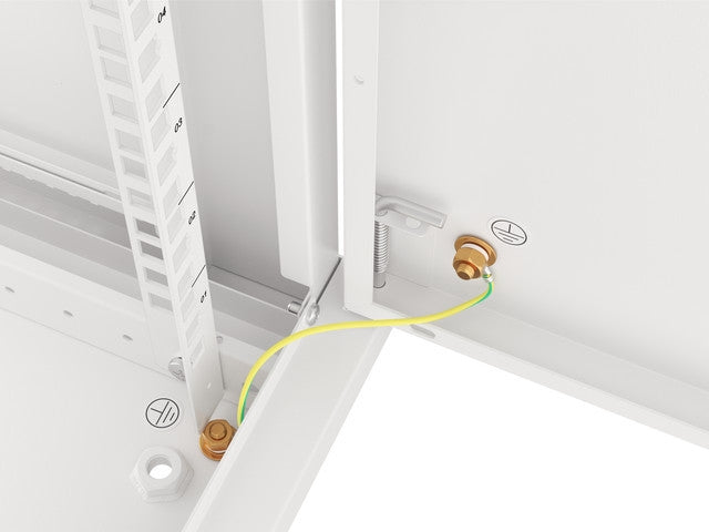 Lanberg rack cabinet 19" wall-mount 9U/600x450 for self-assembly with metal door grey (flat pack)