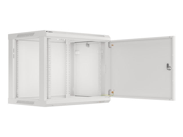 Lanberg rack cabinet 19" wall-mount 9U/600x450 for self-assembly with metal door grey (flat pack)