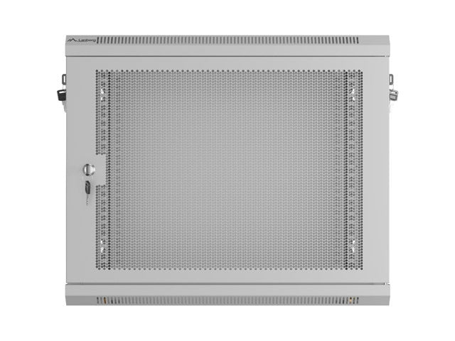 Lanberg rack cabinet 19" wall-mount 9U/600x450 with perforated door grey (flat pack)