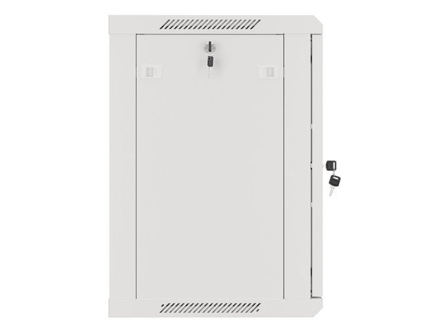 Lanberg rack cabinet 19" wall-mount 12U/600x450 for self-assembly with metal door grey (flat pack)