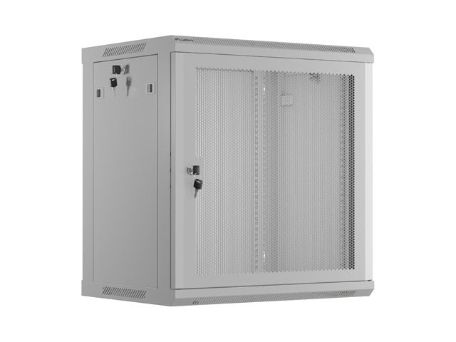 Lanberg rack cabinet 19" wall-mount 12U/600x450 with perforated door grey (flat pack)