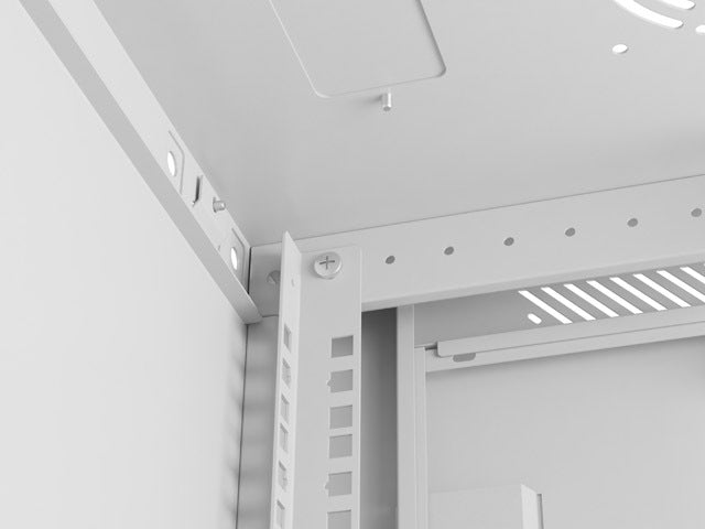 Lanberg rack cabinet 19" wall-mount 12U/600x450 with perforated door grey (flat pack)