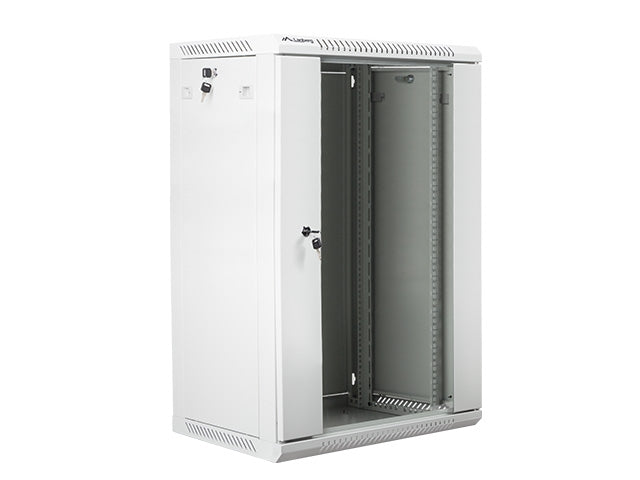 Lanberg rack cabinet 19" wall-mount 18U / 600x450 for self-assembly (flat pack), grey