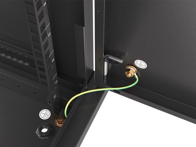 Lanberg rack cabinet 19" wall-mount 6U/600x600 for self-assembly with metal door black (flat pack)