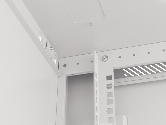 Lanberg rack cabinet 19" wall-mount 6U/600x600 for self-assembly with metal door grey (flat pack)