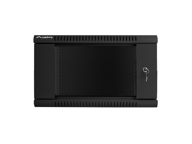 Lanberg rack cabinet 19" wall-mount 6U / 600x600 for self-assembly (flat pack), black
