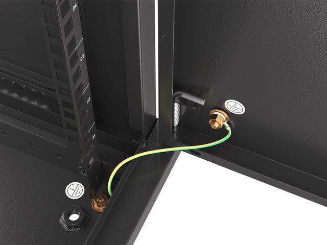 Lanberg rack cabinet 19" wall-mount 12U/600x600 for self-assembly with metal door black (flat pack)