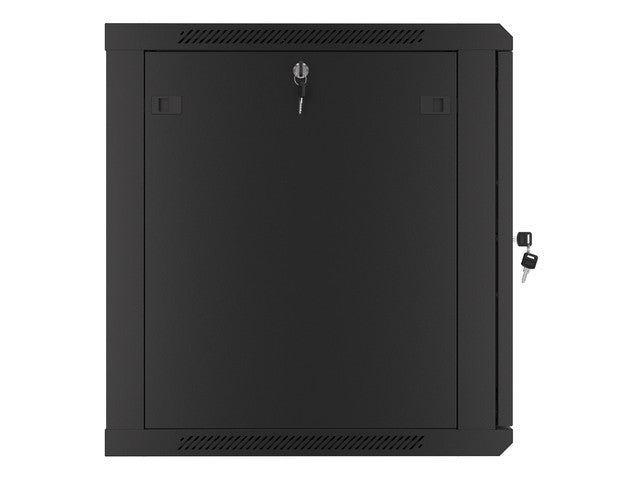 Lanberg rack cabinet 19" wall-mount 12U/600x600 for self-assembly with metal door black (flat pack)