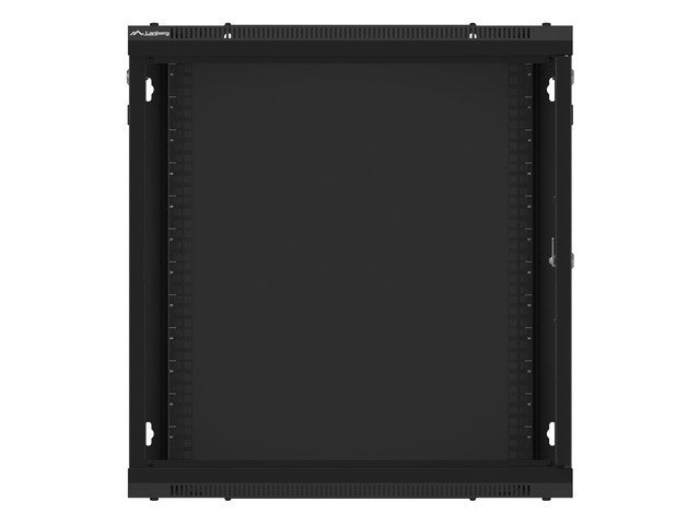 Lanberg rack cabinet 19" wall-mount 12U/600x600 for self-assembly with metal door black (flat pack)