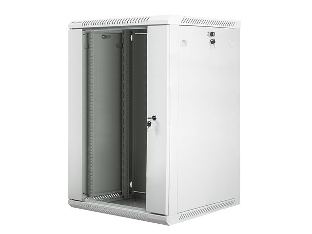 Lanberg rack cabinet 19" wall-mount 18U / 600x600 for self-assembly (flat pack), grey