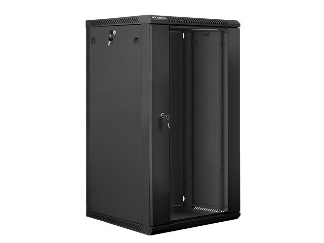 Lanberg rack cabinet 19" wall-mount 22U / 600x600 for self-assembly (flat pack), black