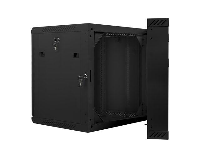 Lanberg rack cabinet 19" double-section wall-mount 12U / 600x600 for self-assembly (flat pack), black