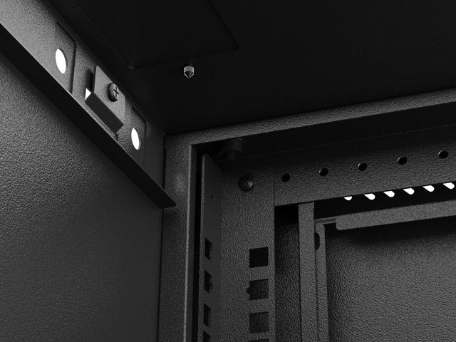 Lanberg rack cabinet 19" wall-mount 6U/540x350 (flat pack) with glass door black