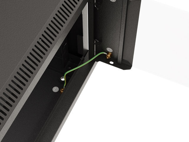 Lanberg rack cabinet 19" wall-mount 9U/540x350 (flat pack) with glass door black