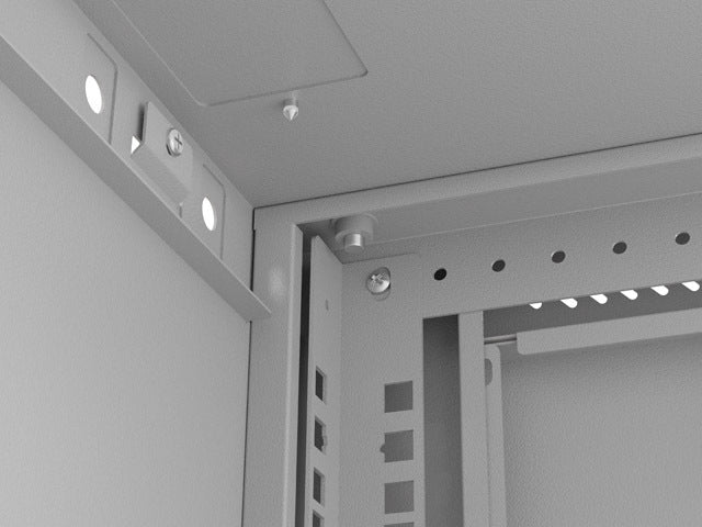 Lanberg rack cabinet 19" wall-mount 9U/540x350 (flat pack) with glass door grey