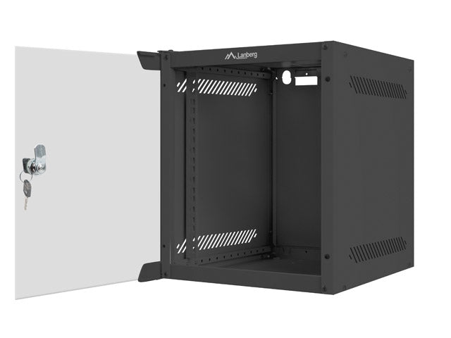 Lanberg rack cabinet 10" wall-mount 6U / 280x310 for self-assembly (flat pack), black