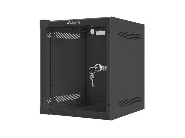 Lanberg rack cabinet 10" wall-mount 6U / 280x310 for self-assembly (flat pack), black