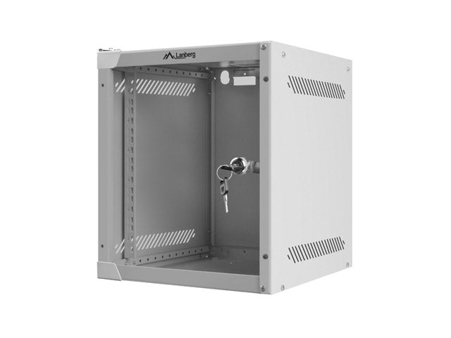 Lanberg rack cabinet 10" wall-mount 6U / 280x310 for self-assembly (flat pack), grey
