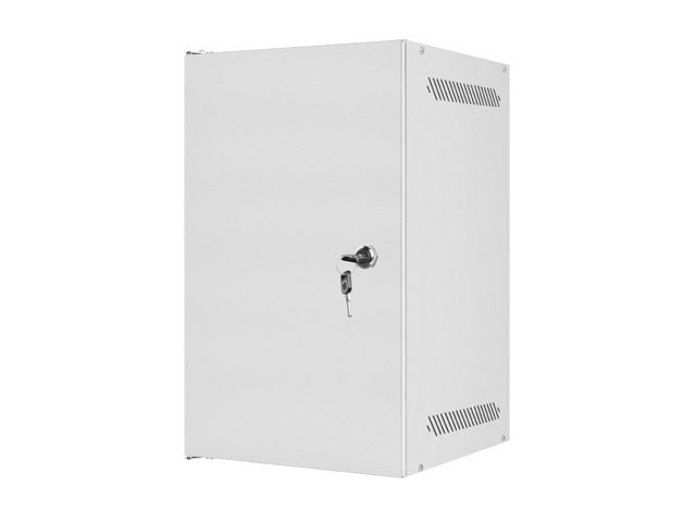Lanberg rack cabinet 10" wall-mount 9U / 280x310 self-assembly flat pack with metal door, grey