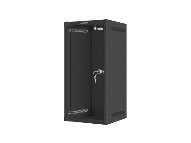 Lanberg rack cabinet 10" wall-mount 12U/280x310 (flat pack) with glass door black