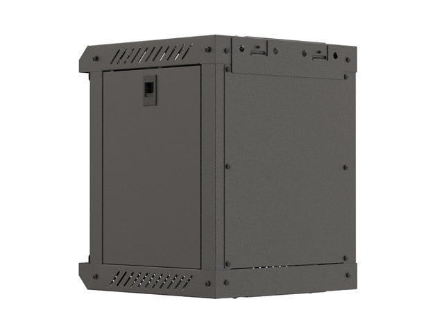 Lanberg rack cabinet 10" wall-mount 6U/300x300 (flat pack) with glass door black