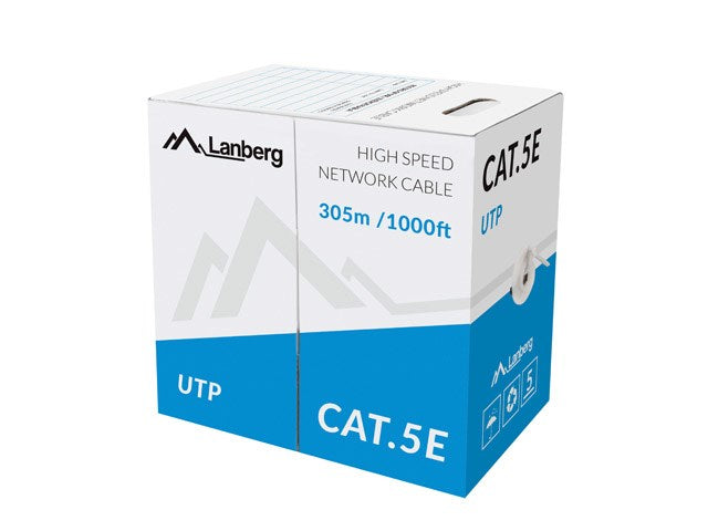 Lanberg LAN cable UTP CAT.5E 305m stranded CCA, grey