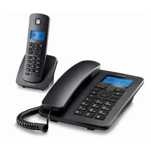 Landline Telephone Motorola C4201 Combo DECT (2 pcs) Black - Електроника Телефони и таблети<<<Компютри|