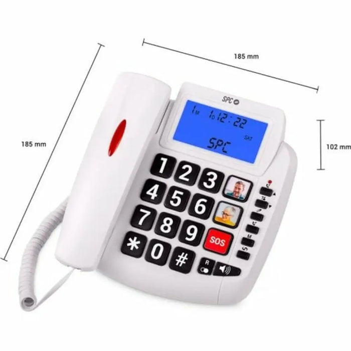 Landline Telephone SPC 3296B White - Електроника Телефони и таблети<<<Компютри| Електроника<<<BigBuy&&&Стационарни и IP