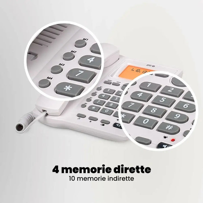 Landline Telephone SPC Internet 3612B White - Стационарни и IP телефони<<<Електроника Телефони и таблети<<<Компютри|