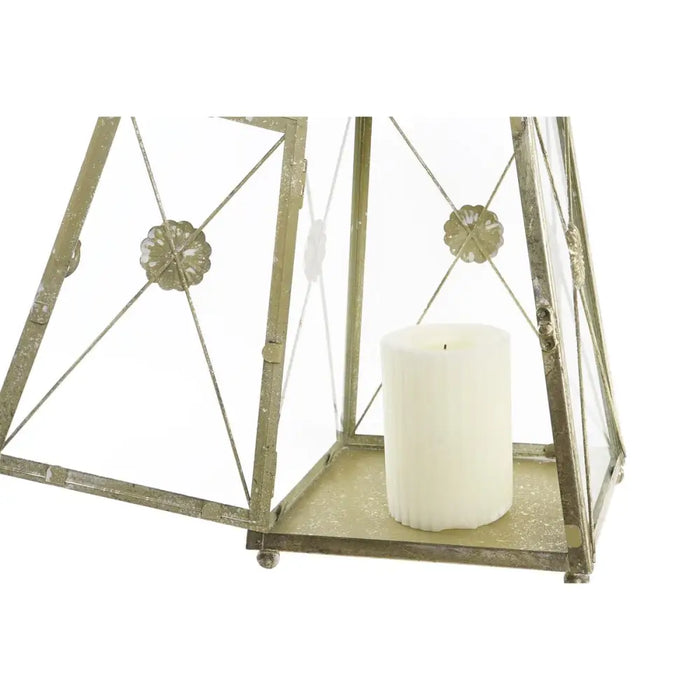 Lantern DKD Home Decor Crystal Golden Metal (18 x 18 x 36 cm) - Декорация и Осветление<<<Дом Градина<<<BigBuy&&&Свещи и