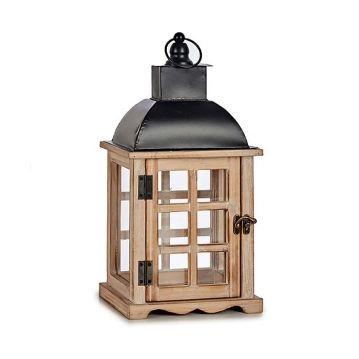 Lantern Gift Decor Brown Black Wood Metal Crystal 14 x 40 x 20 cm 20 x 40 x 14 cm (6 Units) - Декорация и