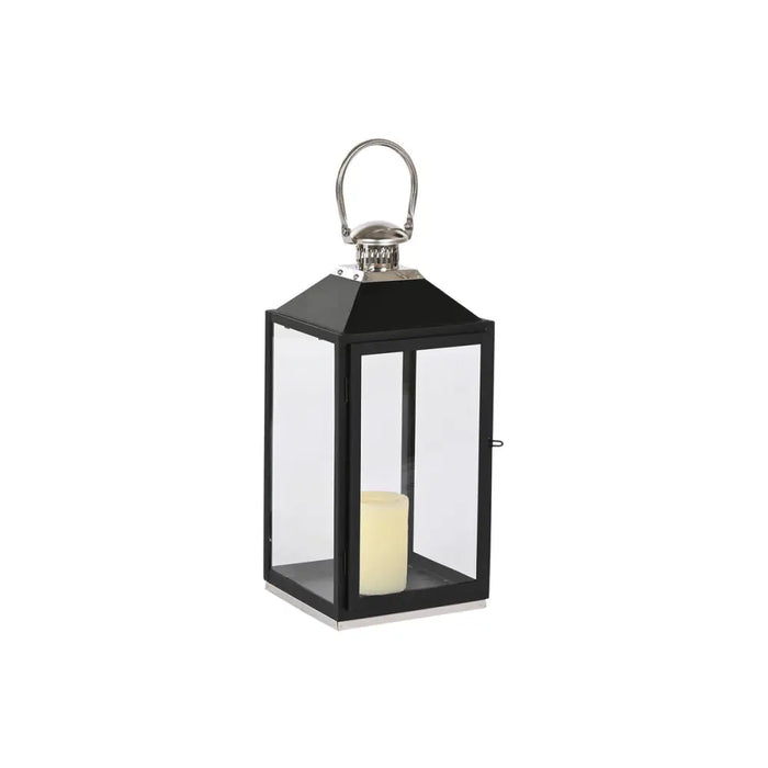 Lantern Home ESPRIT Black Silver Crystal Steel 18 x 18 x 41 cm (2 Pieces) - Декорация и Осветление<<<Дом