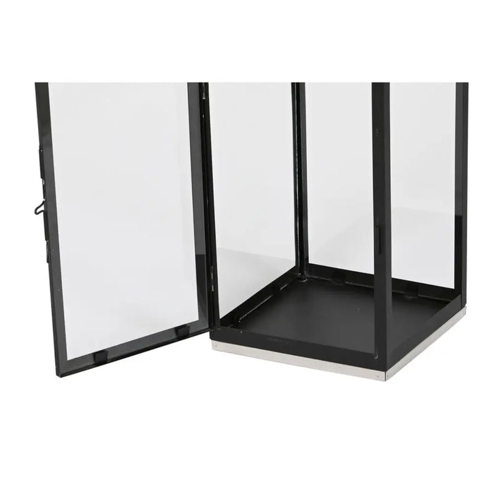 Lantern Home ESPRIT Black Silver Crystal Steel 18 x 18 x 41 cm (2 Pieces) - Декорация и Осветление<<<Дом