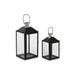 Lantern Home ESPRIT Black Silver Crystal Steel 18 x 18 x 41 cm (2 Pieces) - Декорация и Осветление<<<Дом