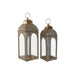 Lantern Home ESPRIT Golden Metal Crystal Arab Stripped 20 X 20 X 56 cm (2 Pieces) - Декорация и Осветление<<<Дом